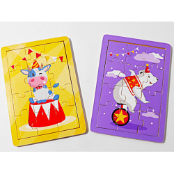 Lot de 2 Puzzle en bois