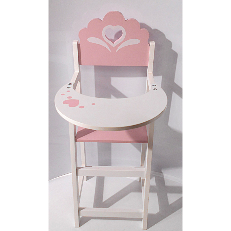 Chaise haute en bois pour poupée - Auchan