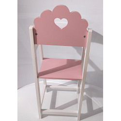 Chaise haute en bois pour poupée - Auchan