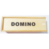 Domino en boite en bois noir/ non teinté
