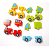 4 Puzzles Véhicule en bois