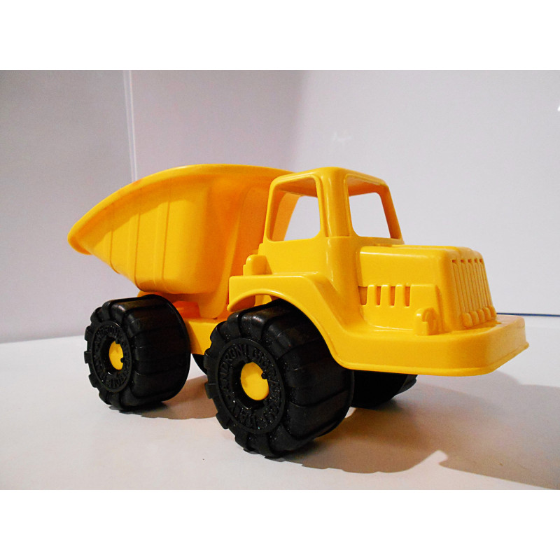 Véhicule de chantier en plastique jaune