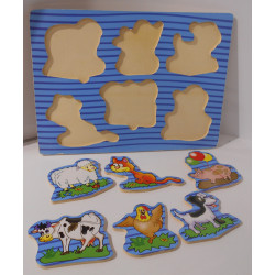 Puzzle animaux en bois