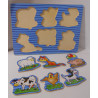 Puzzle animaux en bois