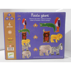 Puzzle géant Djeco - 6 puzzles - "Fauve et ses amies"