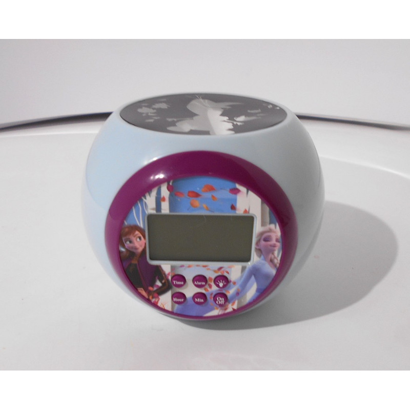 Réveil projecteur Reine des Neiges fonction minuteur