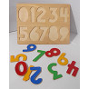 Puzzle en bois pour apprendre à compter jusqu'à 9