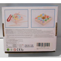 Pêche a la ligne en bois aimantée