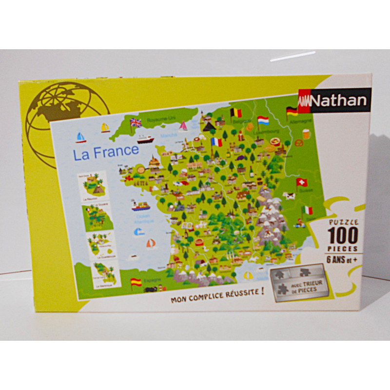 Puzzle La France - 100 pièces - Nathan