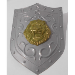 Bouclier, casque et épée de chevalier