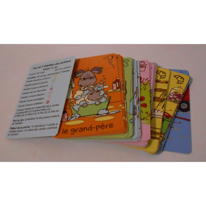 Jeu de 7 familles des animaux - Découvrir les métiers - Oxybul