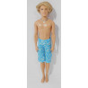 Ken Mattel Blond - tenue de bain bleu ciel