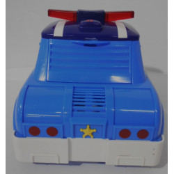 Voiture jouet de police- bleu et blanc