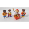 Figurine Petit ours brun en lot - Daniele Bour