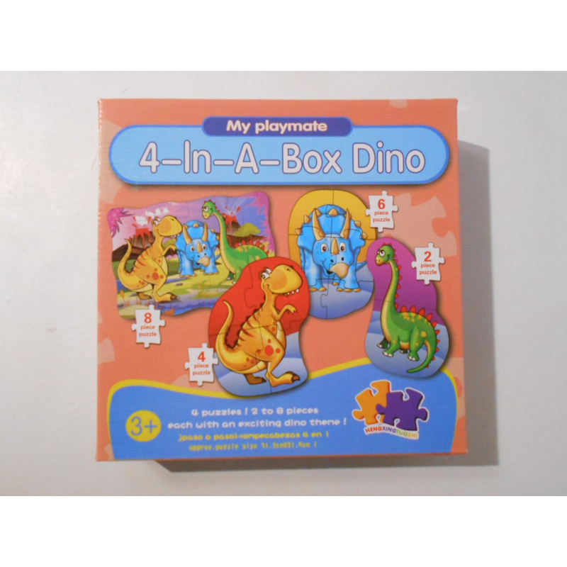 4 puzzles dinosaure - 4-In-A-Box Dino