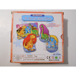 4 puzzles dinosaure - 4-In-A-Box Dino