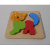 Petit puzzle en bois chat à encastrement
