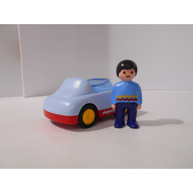 Playmobil 123 - Homme et son cabriolet bleu (Création LRE)