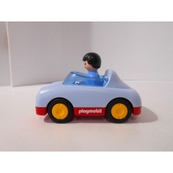 Playmobil 123 - Homme et son cabriolet bleu (Création LRE)