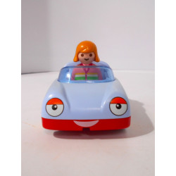 Playmobil 123 - Femme et son cabriolet bleu (Création LRE)