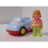 Playmobil 123 - Femme et son cabriolet bleu (Création LRE)