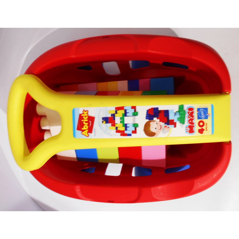 Chariot et briques de construction - Abrick - Ecoiffier