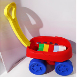 Chariot et briques de construction - Abrick - Ecoiffier