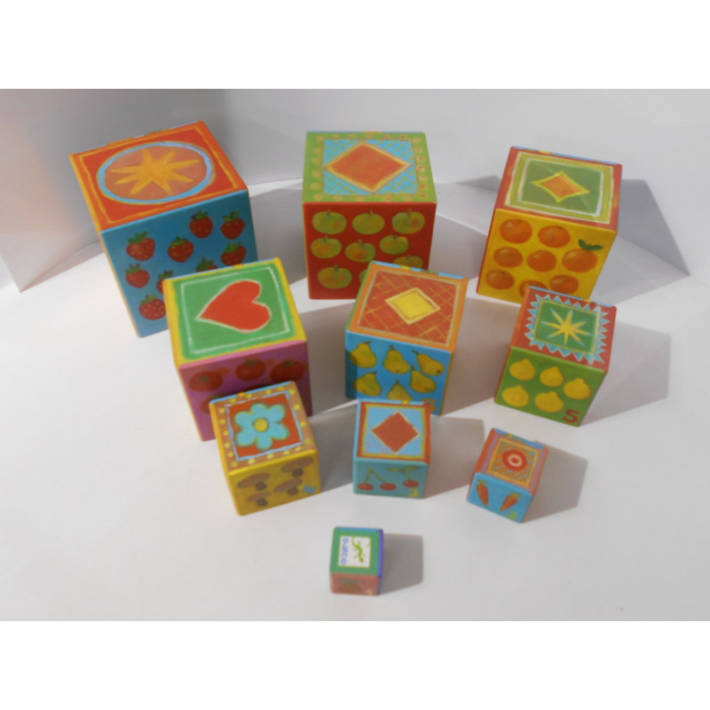 Cubes à empiler animaux - 10 pièces - Djeco
