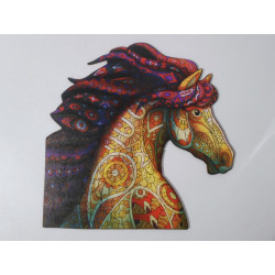 Puzzle 2D en bois - Cheval mandala