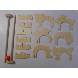 Jeu de croquet animaux