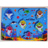 Puzzle en bois Baby Shark ( Pinkfond).