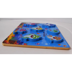 Puzzle en bois Baby Shark ( Pinkfond).