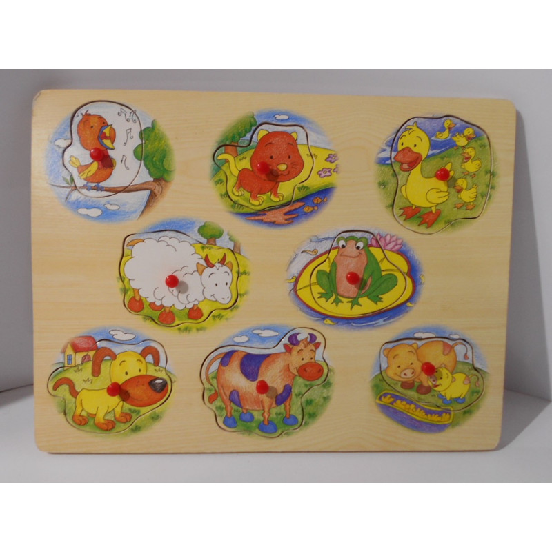 Puzzle en bois à encastrement - Animaux