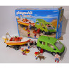 Playmobil - Voiture familiale avec remorque et bateau - Réf  4144
