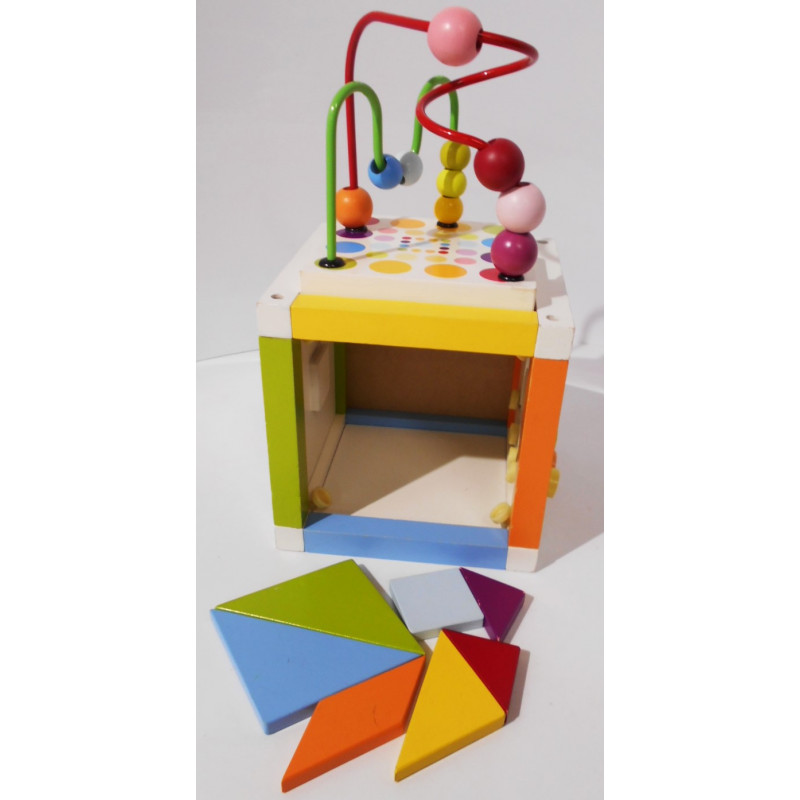 Cube d'activité en bois pour enfants
