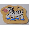 Puzzle zèbre en bois 4 pièces