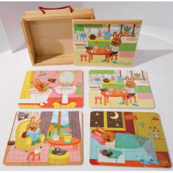 4 Puzzles en bois - Vilac