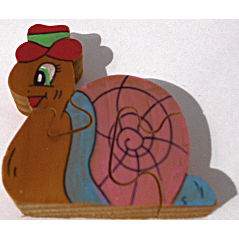 Petit puzzle Escargot en bois
