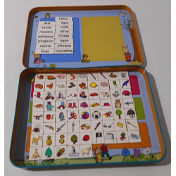 Boite magnets pour apprendre les mots