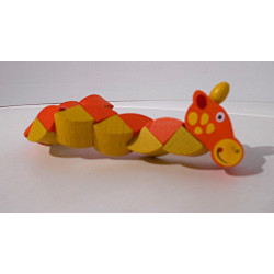 Girafe en bois articulée - Woodyland