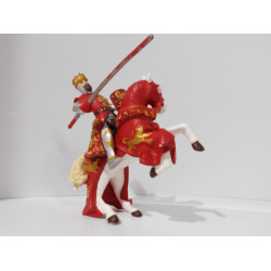 Figurines Roi Richard rouge et son cheval - Papo (ref 39340)