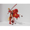 Figurines Roi Richard rouge et son cheval - Papo (ref 39340)