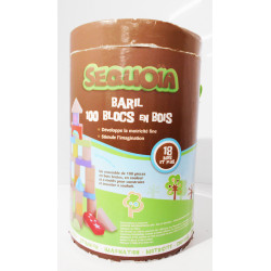 Baril de 100 blocs en bois - Sequoia