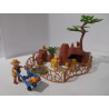 Playmobil - Zoo - Enclos des fauves - (Création LRE)