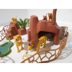 Playmobil - Zoo - Enclos des fauves - (Création LRE)