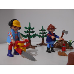 Playmobil - Lot bûcherons - (Création LRE)