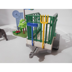 Playmobil - Zoo - Jeep avec remorque - (Création LRE)