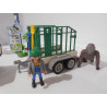 Playmobil - Zoo - Jeep avec remorque - (Création LRE)