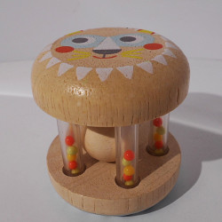Petit hochet en bois motif...