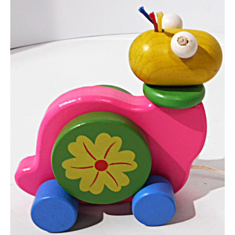 Escargot en bois à tirer